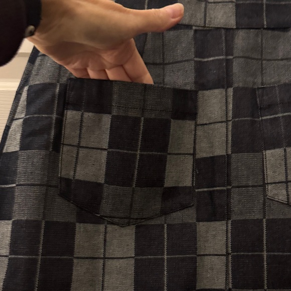 Plaid Dark Denim Mini Skirt - Picture 8 of 10